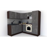 Bucatarie de Colt GENA NEW 7 ST. 180-210, Cu Corp de Cuptor, Wenge / Decor K352